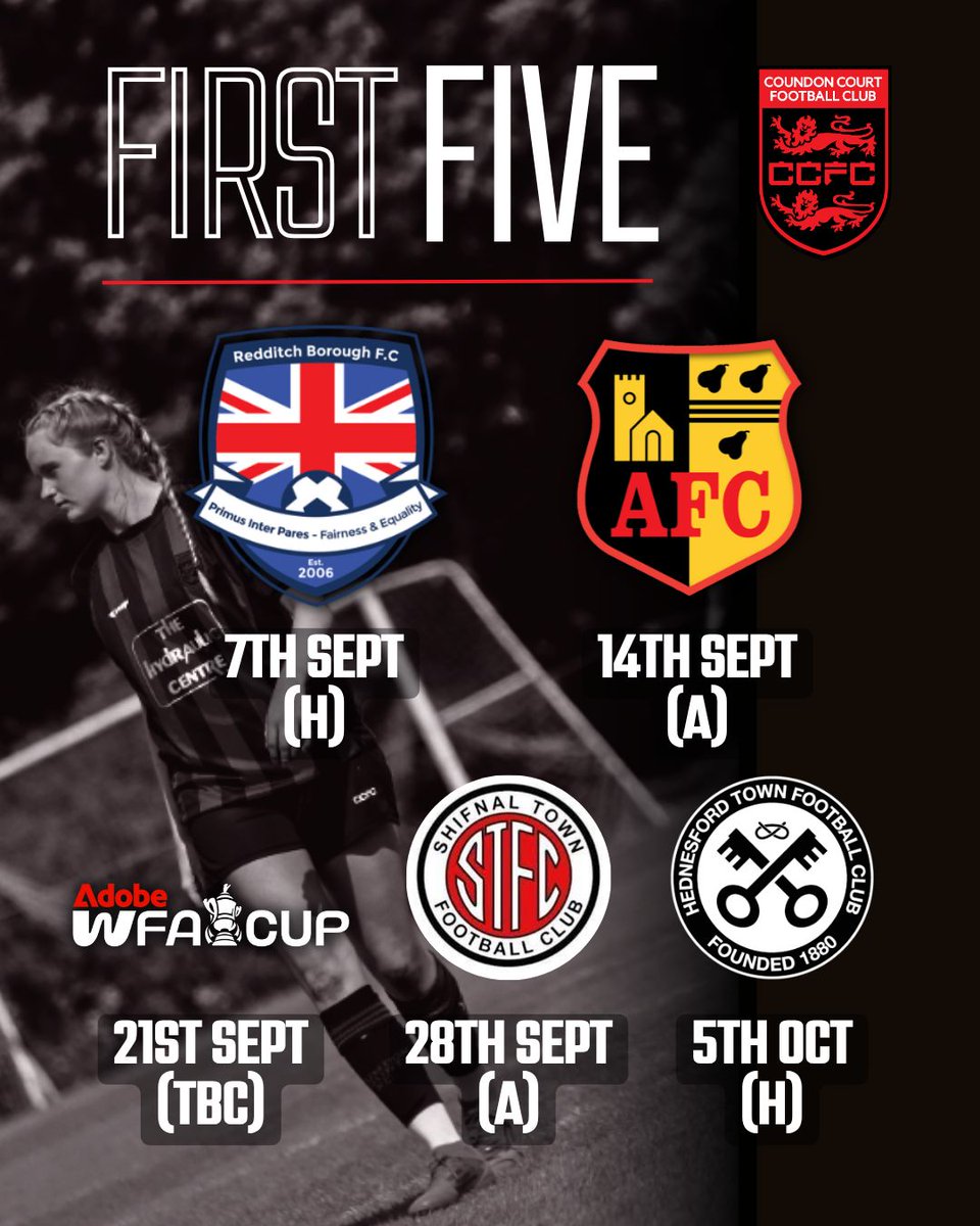 Coundon Court LFC (@coundoncourtlfc) on Twitter photo ๐
 2025/26 FIXTURES DROP ๐
The new campaign kicks off at Hawkes Mill as we welcome newly promoted Redditch Borough on opening day ๐ฅ
The countdown is on โ...  Which fixture are you most looking forward to? ๐
 2025/26 FIXTURES DROP ๐
The new campaign kicks off at Hawkes Mill as we welcome newly promoted Redditch Borough on opening day ๐ฅ
The countdown is on โ...  Which fixture are you most looking forward to?
