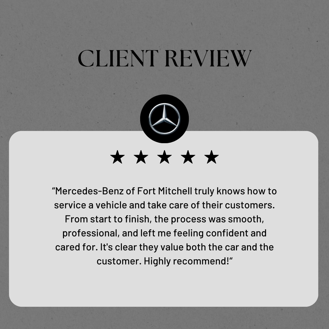 MBFtMitchell's tweet image. Shining Bright w/ 5 Stars! Another happy customer sharing their experience at Mercedes-Benz of Fort Mitchell! We’re proud to deliver top-tier service, luxury, &amp;amp; care to everyone who walks through our doors. Ready to experience the 5⭐ treatment for yourself? Visit us today!
