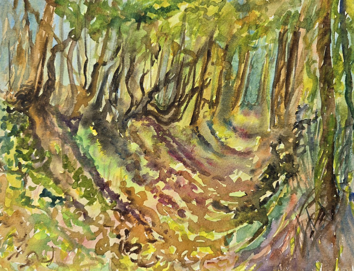 #DrawingAugust 03 painted yesterday in the little stretch of holloway in our village.