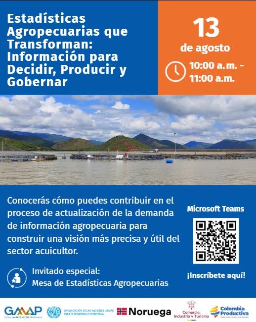 GMAP Colombia (@gmapcolombia) on Twitter photo Descubre cómo aportar a una mejor información del sector acuícola y agropecuario.
Conéctate a: Estadísticas Agropecuarias que Transforman
🗓️ 13 de agosto | ⏰ 10:00 a.m.
📍 Virtual | Inscríbete: forms.gle/t696XCVKWVRVnk…
<a href="/ONUDIColombia/">ONUDI en Colombia</a> <a href="/noradno/">Norad</a> <a href="/MincomercioCo/">MinComercio Colombia</a> <a href="/Col_Productiva/">Colombia Productiva</a> Descubre cómo aportar a una mejor información del sector acuícola y agropecuario.
Conéctate a: Estadísticas Agropecuarias que Transforman
🗓️ 13 de agosto | ⏰ 10:00 a.m.
📍 Virtual | Inscríbete: forms.gle/t696XCVKWVRVnk…
<a href="/ONUDIColombia/">ONUDI en Colombia</a> <a href="/noradno/">Norad</a> <a href="/MincomercioCo/">MinComercio Colombia</a> <a href="/Col_Productiva/">Colombia Productiva</a>