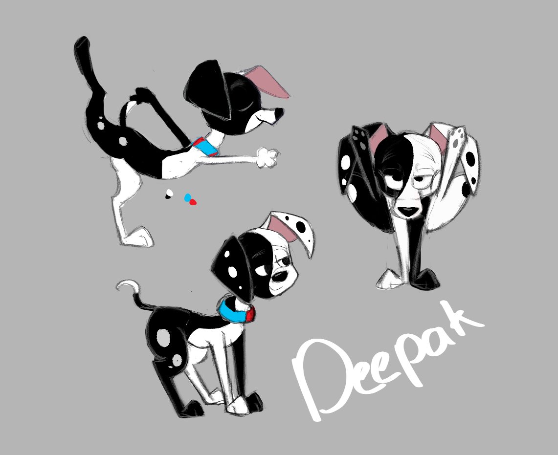 Adult Deepak! Calm, collected, and content. He's a yoga instructor working alongside Constantin

#101DalmatianSteet #101Dalmatians #deepakdalmatian #fanart #conceptart