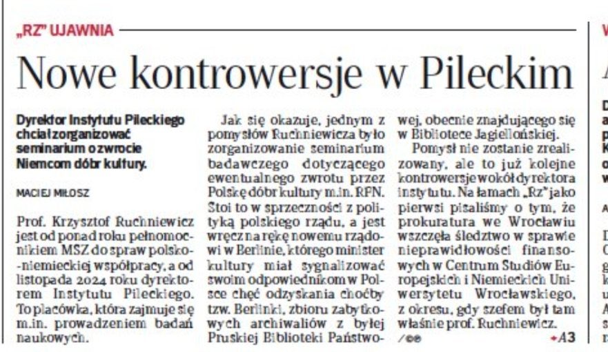 Szanowna Pani minister <a href="/MartaCienkowska/">Marta Cienkowska</a> <a href="/kultura_gov_pl/">Ministerstwo Kultury i Dziedzictwa Narodowego</a> 
Interes państwa wymaga,aby jutro rano odwołała Pani w trybie natychmiastowym dyrektora <a href="/InstPileckiego/">Instytut Pileckiego</a> - szaleńca i szkodnika.
Może Pani zdecydować o tym jutro,najpóźniej po śniadaniu.
Dziękuję za uwagę.