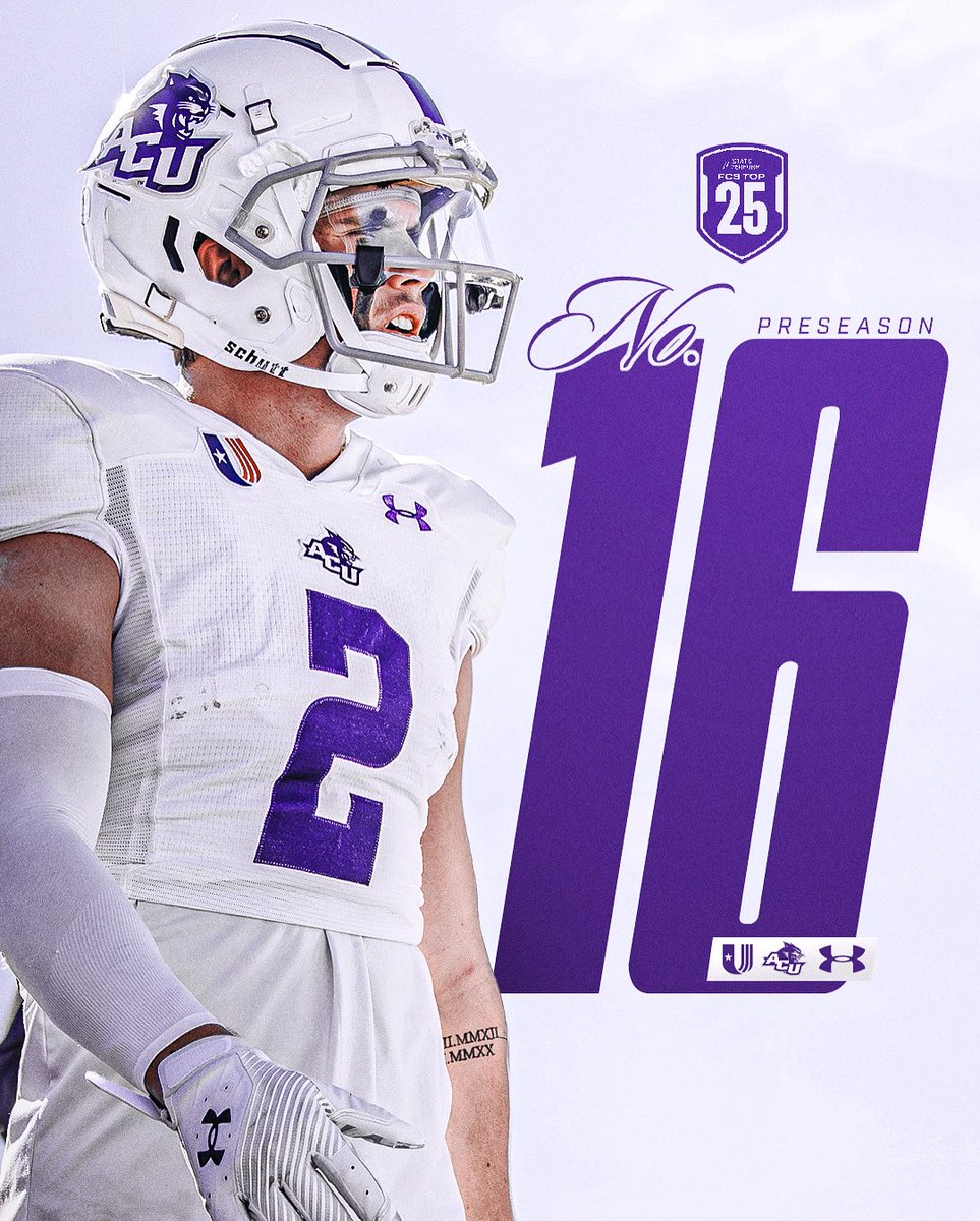 𝐏𝐫𝐞𝐬𝐞𝐚𝐬𝐨𝐧 𝐇𝐢𝐬𝐭𝐨𝐫𝐲

Your Wildcats rank 𝟏𝟔𝐭𝐡 in the FCS Stats Perform preseason list. This is the first time ACU has been ranked in the preseason in its Division I era🔥

#CDT | #GoWildcats