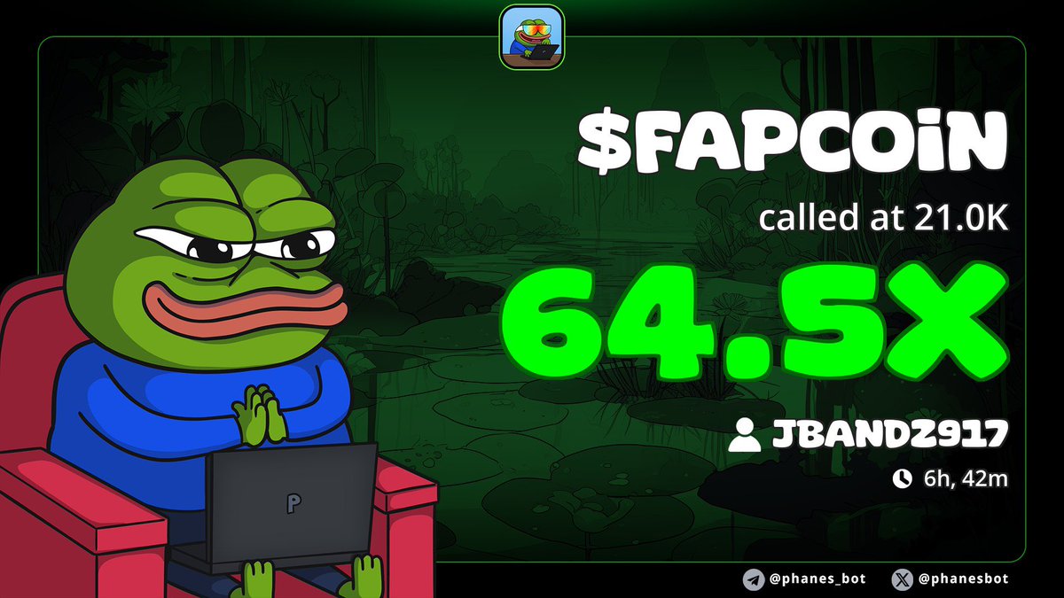 21k to 1.3m 

GGs brother <a href="/Jbandz_sol/">Jbandz</a> 

Higher for fapcoin