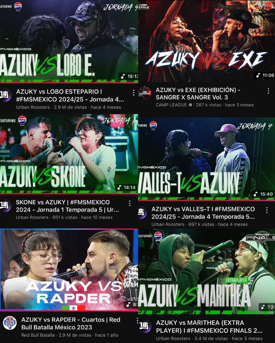 Quesadacid's tweet photo. Es innegable que Azuky aportará mucho más a la FMS WORLD SERIES que cualquier otro MC del line up pasado.
Ni Nitro ni tan si quiera Larrix se acercan a estos números.
No había mejor candidato sobre el papel, enhorabuena a Azuky y a México por este triunfo. https://t.co/i88TF9yhxR