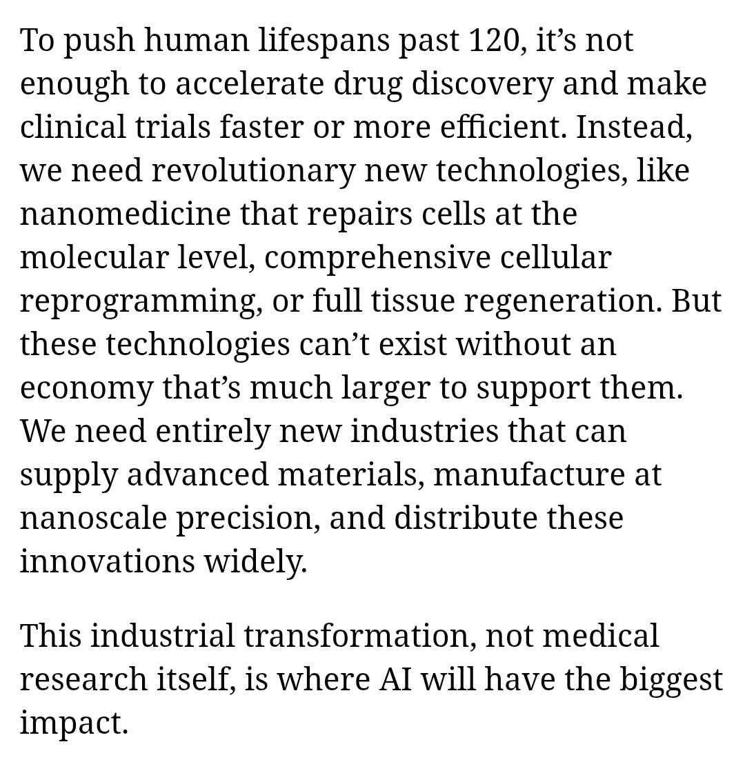 Conventional wisdom suggests that to accelerate medical progress, we should apply AI to medicine. We disagree. Transformative medical developments will be enabled by broader economic growth. This is why Mechanize focuses on automating labor broadly, rather than "AI for X".