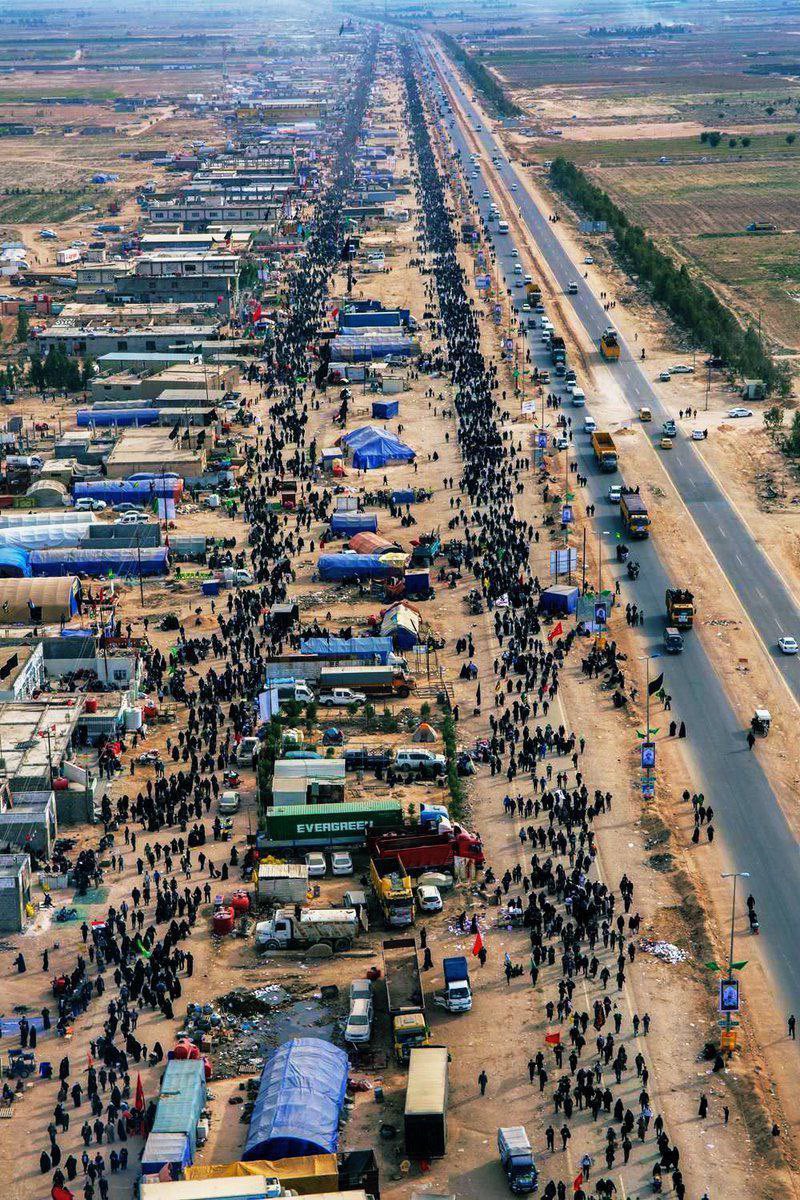 صورة جوية لمراسم الأربعين