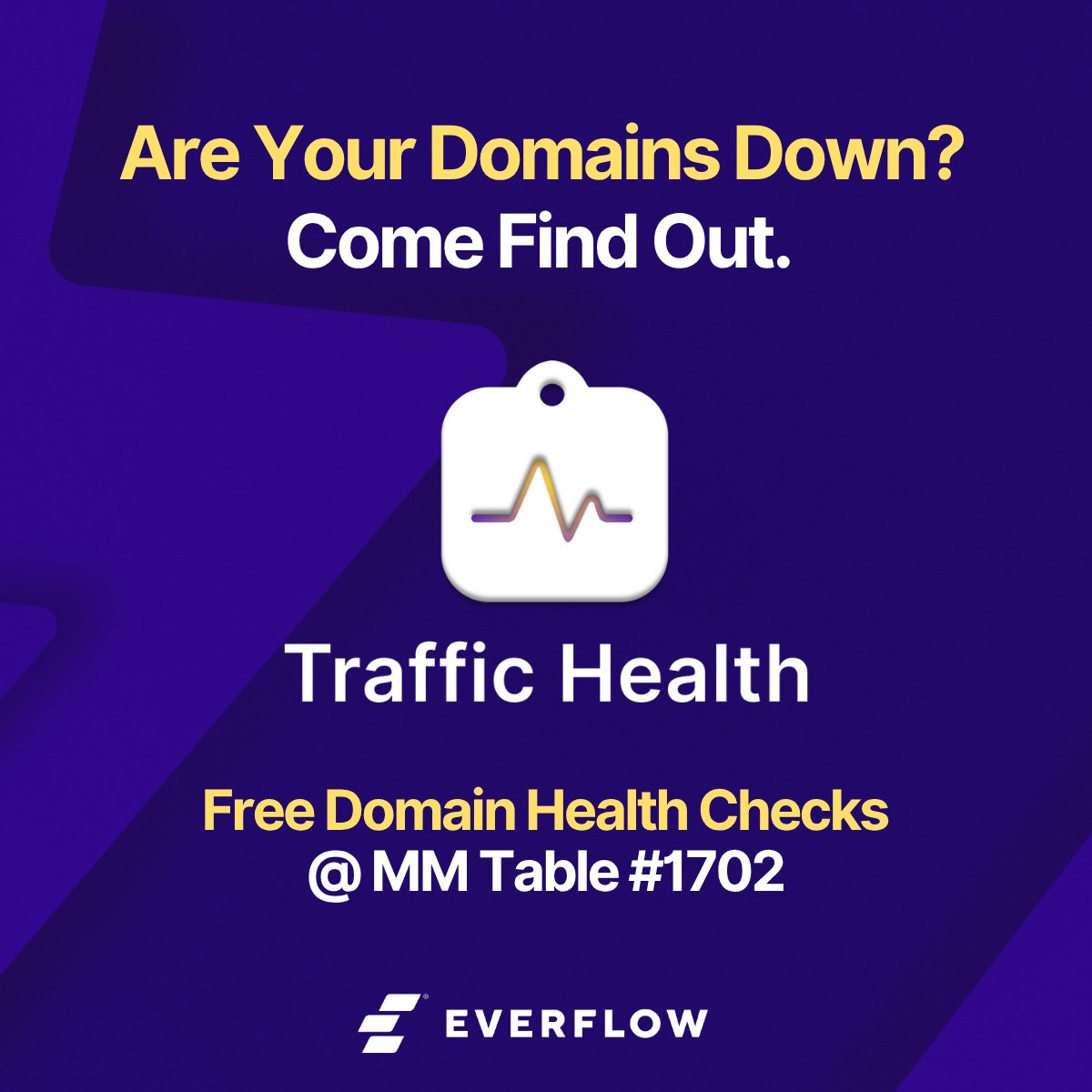 Free Domain Health Checks today and tomorrow. 🩺

@Everflow_io MM Table #1702

Monday, August 4 | 12:00 – 6:00 PM ET
Tuesday, August 5 | 12:00 – 4:00 PM ET

  #AffiliateMarketing #HealthisWealth