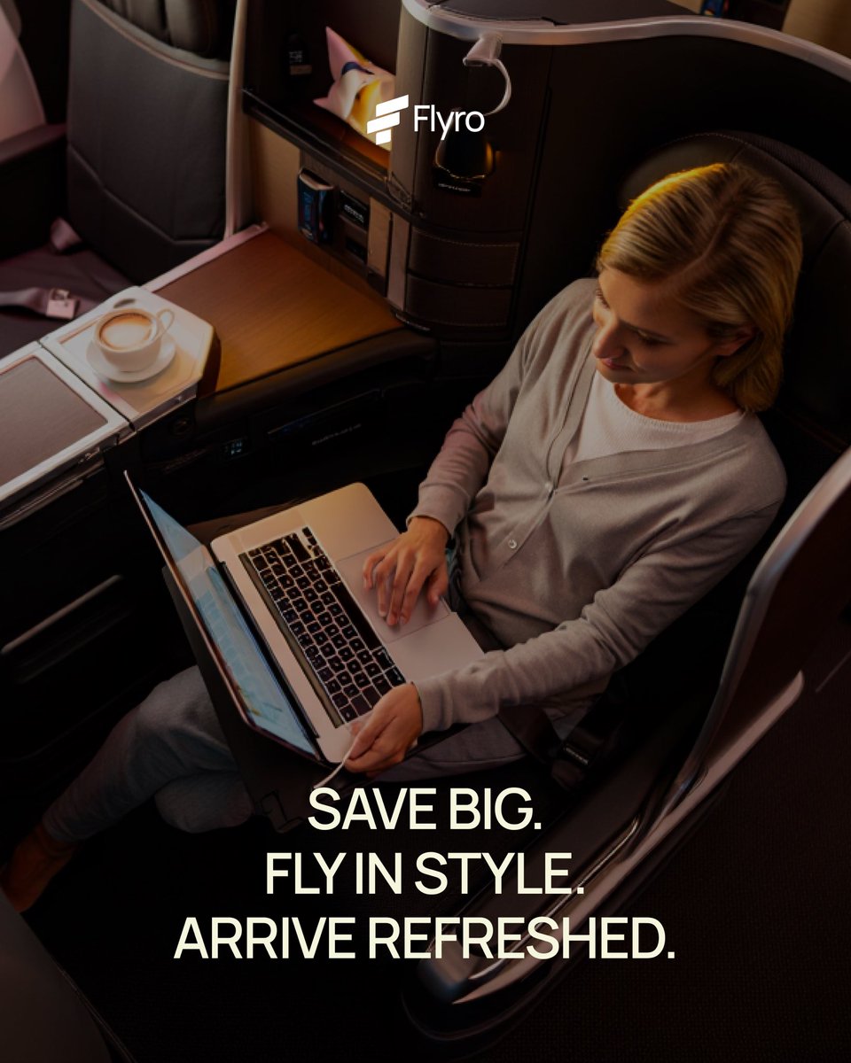 flyro_io's tweet image. Experience the luxury you deserve without the premium price tag.
Flyro connects you to exclusive deals on First-Class and Business-Class tickets—because smarter travelers fly better.
Ready to elevate your next trip? 🚀

#Flyro #FirstClassFlights