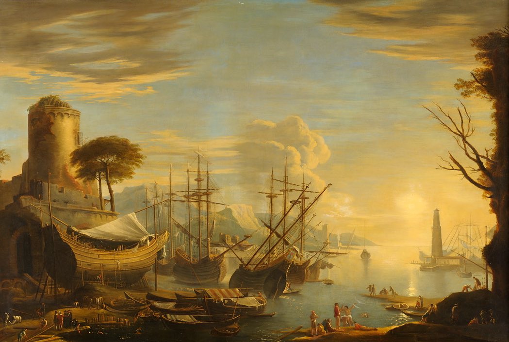 Harbour Scene (1641), by Salvator Rosa