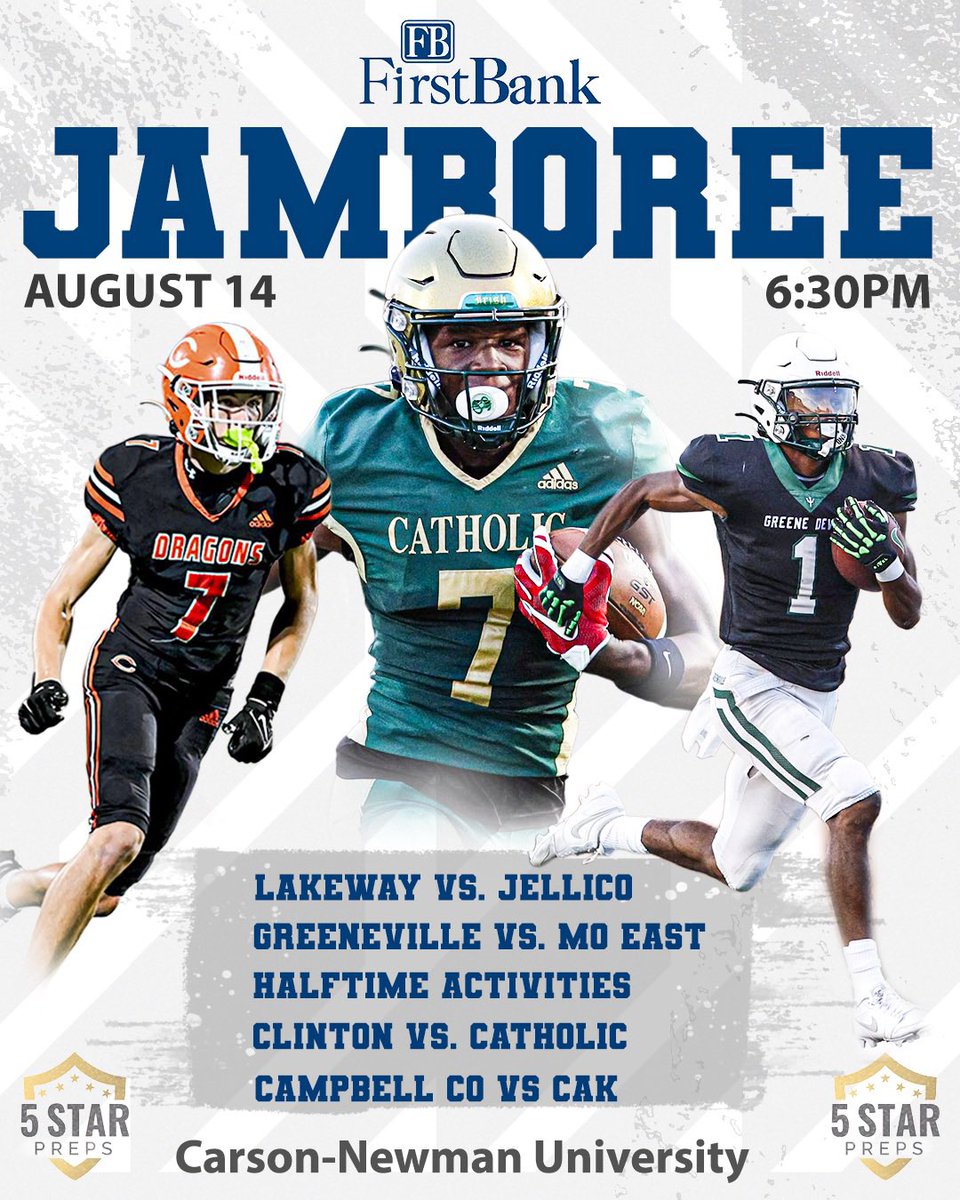 🚨🚨 Field is set. See y’all Thursday, Aug. 14 at Carson-Newman. 🚨🚨