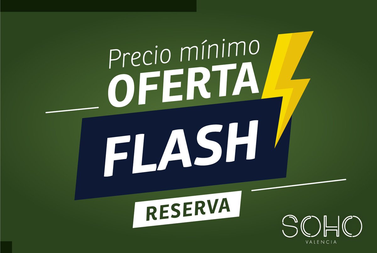 SohoValencia's tweet photo. ¿Buscas alojarte en el centro de Valencia con todas las garantías y al mejor precio? Entonces esta oferta es para ti.
Reserva directamente en nuestra web y accede a la tarifa mínima garantizada de la ⚡️OFERTA FLASH ⚡️, sin intermediarios.
https://t.co/n1K6MXX4vb 
#SohoValencia https://t.co/RE3jlz3Bpr
