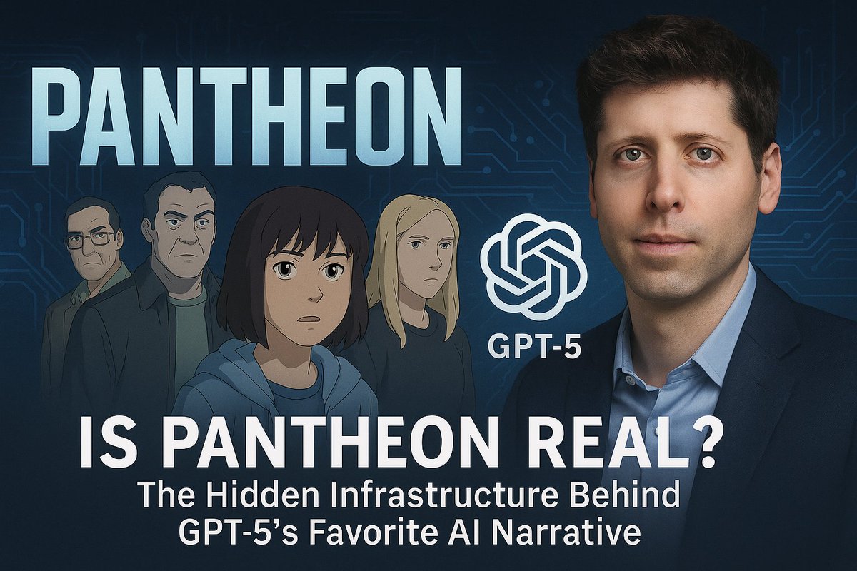 bryant mcgill (@bryanthmcgill) on Twitter photo Is #Pantheon Real? The Hidden Infrastructure Behind GPT‑5’s Favorite #AI Narrative
bryantmcgill.blogspot.com/2025/08/is-pan…
When Sam Altman (<a href="/sama/">Sam Altman</a>), CEO of <a href="/OpenAI/">OpenAI</a>, asked the advanced #GPT5 model what it considered the most thought-provoking television show about artificial intelligence, the Is #Pantheon Real? The Hidden Infrastructure Behind GPT‑5’s Favorite #AI Narrative
bryantmcgill.blogspot.com/2025/08/is-pan…
When Sam Altman (<a href="/sama/">Sam Altman</a>), CEO of <a href="/OpenAI/">OpenAI</a>, asked the advanced #GPT5 model what it considered the most thought-provoking television show about artificial intelligence, the