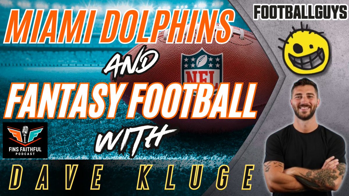 Fins Faithful Podcast (@finsfaithfulpod) on Twitter photo 🚨Tonight at 7pm EST, get your pens and paper ready. We have Football and Fantasy Expert <a href="/DaveKluge/">Dave Kluge</a> from <a href="/Footballguys/">Footballguys Fantasy Football</a> on; he dropped so much fantasy knowledge and some hot Dolphins takes. Don't miss it. #Phinsup #NFL #FantasyFootball
Tune in here :📺youtube.com/live/SVqYF3ShV… 🚨Tonight at 7pm EST, get your pens and paper ready. We have Football and Fantasy Expert <a href="/DaveKluge/">Dave Kluge</a> from <a href="/Footballguys/">Footballguys Fantasy Football</a> on; he dropped so much fantasy knowledge and some hot Dolphins takes. Don't miss it. #Phinsup #NFL #FantasyFootball
Tune in here :📺youtube.com/live/SVqYF3ShV…