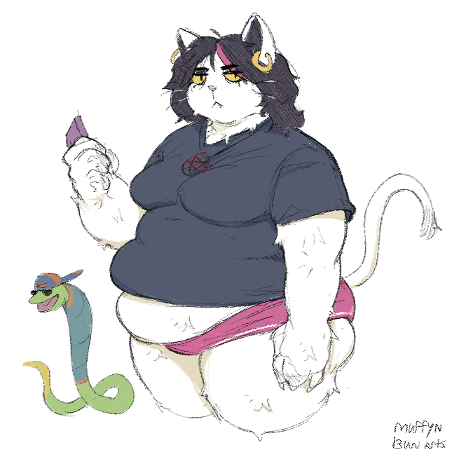 muffynbunarts's tweet photo. quick little catti doodle while i cook up much larger things in the bg 🐱 https://t.co/GmkE7Zs1xf
