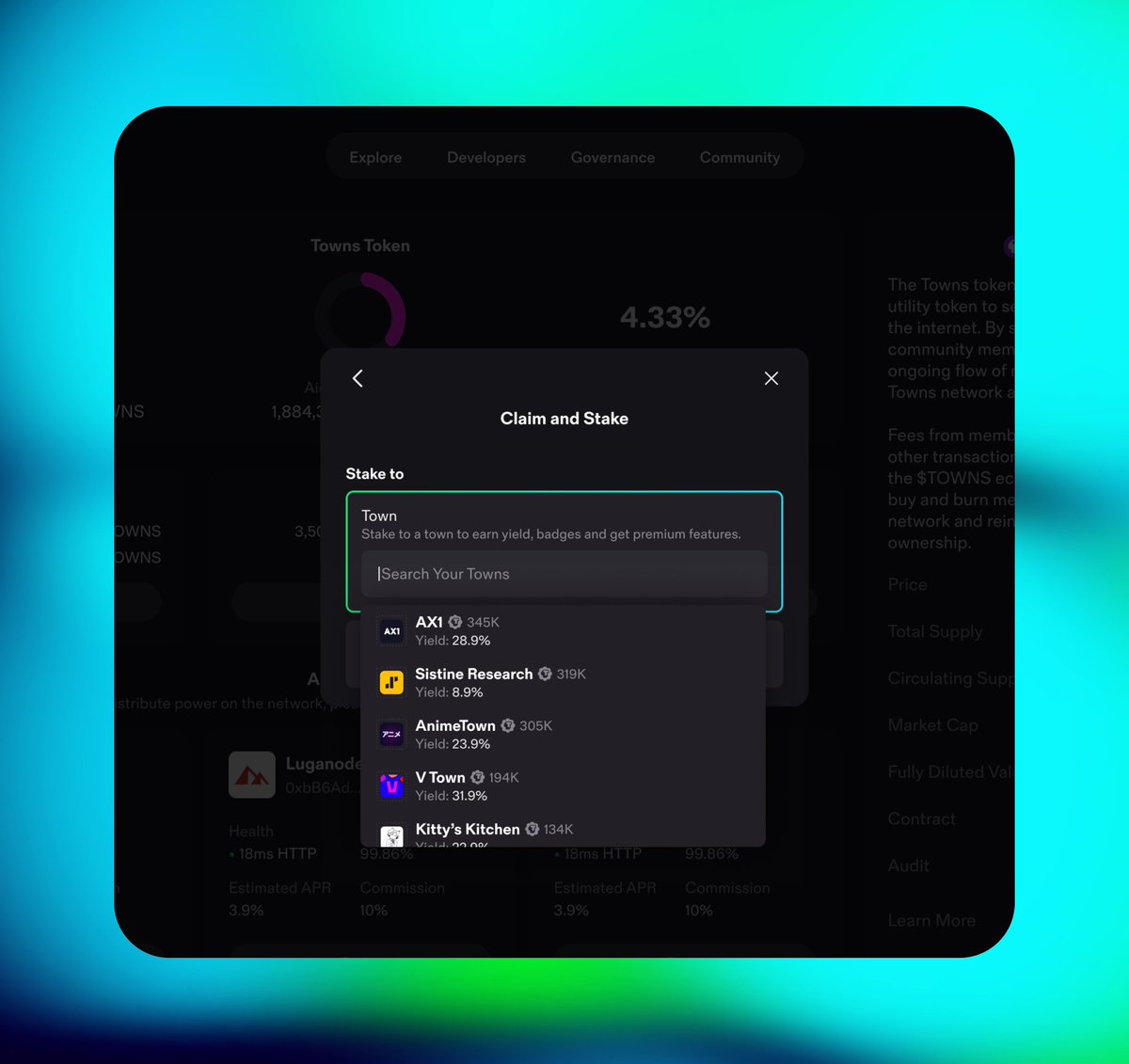 Towns App tweet media
