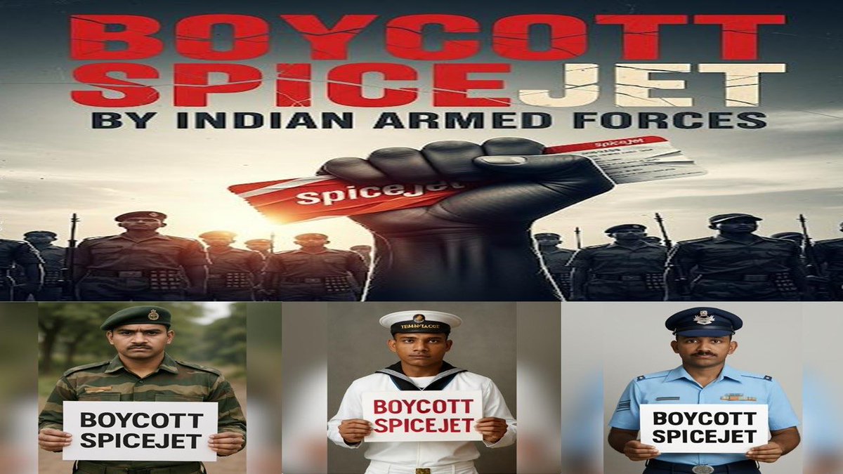 pushkal_dwivedi's tweet image. If you are a Patriot…. If your blood is pure… if you have respect for the forces…
Say loudly with me …. Repost …
Let’s stop this unethical money greedy airline Spicejet. 
Stop Abusing Soldiers....#BoycottSpicejet