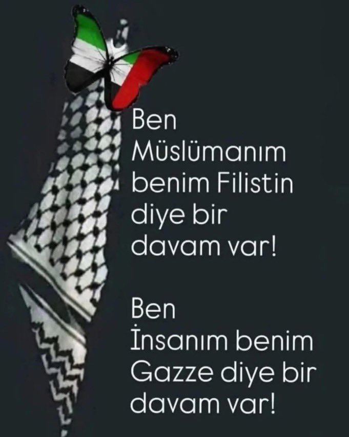 Ben Müslümanım, benim Filistin diye bir davam var!
Çünkü mazlumun ahı, zalimin saltanatını yıkar.
Bir çocuk uykusunda bombalanırken susamam.
Bir annenin ağıdı göğe yükselirken kulağımı tıkayamam.
Filistin, sadece bir coğrafya değil; bir vicdan meselesidir.

#HandsOffGaza