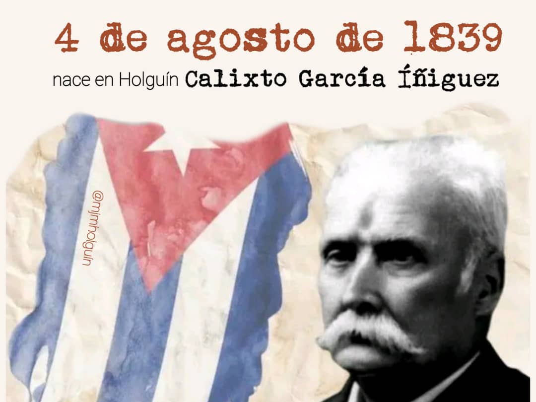 Calixto García Íñiguez, nació hace 186 años en #HolguínSí, General de las 3 guerra y ejemplo de #HonorHolguinero.   Lo recordamos con el Compromiso  y  Juramento de la Generación del Centenario de #FidelPorSiempre. Por #Cuba Venceremos.