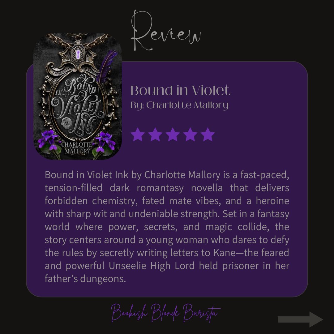 bookishbb's tweet image. Just wrapped Bound in Violet Ink by Charlotte Mallory and I LOVED the dark, forbidden fae vibes. 🔥
Imprisoned High Lord. Rebellious daughter. Secret letters. Instant obsession. 💌
Huge thanks to @thenerdfam for the gifted eARC!
#boundinvioletink #thenerdfam #romantasy #bookrec