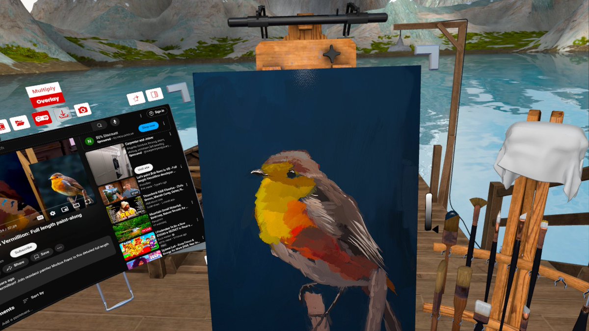 Lee Englestone ๐ก๐ง ๐จโ๐ป๐ (@leeenglestone) on Twitter photo I was pleasantly surprised at my first time painting in VR. <a href="/VermillionVR/">Vermillion</a> has nice tutorials and allows you to paint on top of a reference image and vary the transparency up and down. I was pleasantly surprised at my first time painting in VR. <a href="/VermillionVR/">Vermillion</a> has nice tutorials and allows you to paint on top of a reference image and vary the transparency up and down.