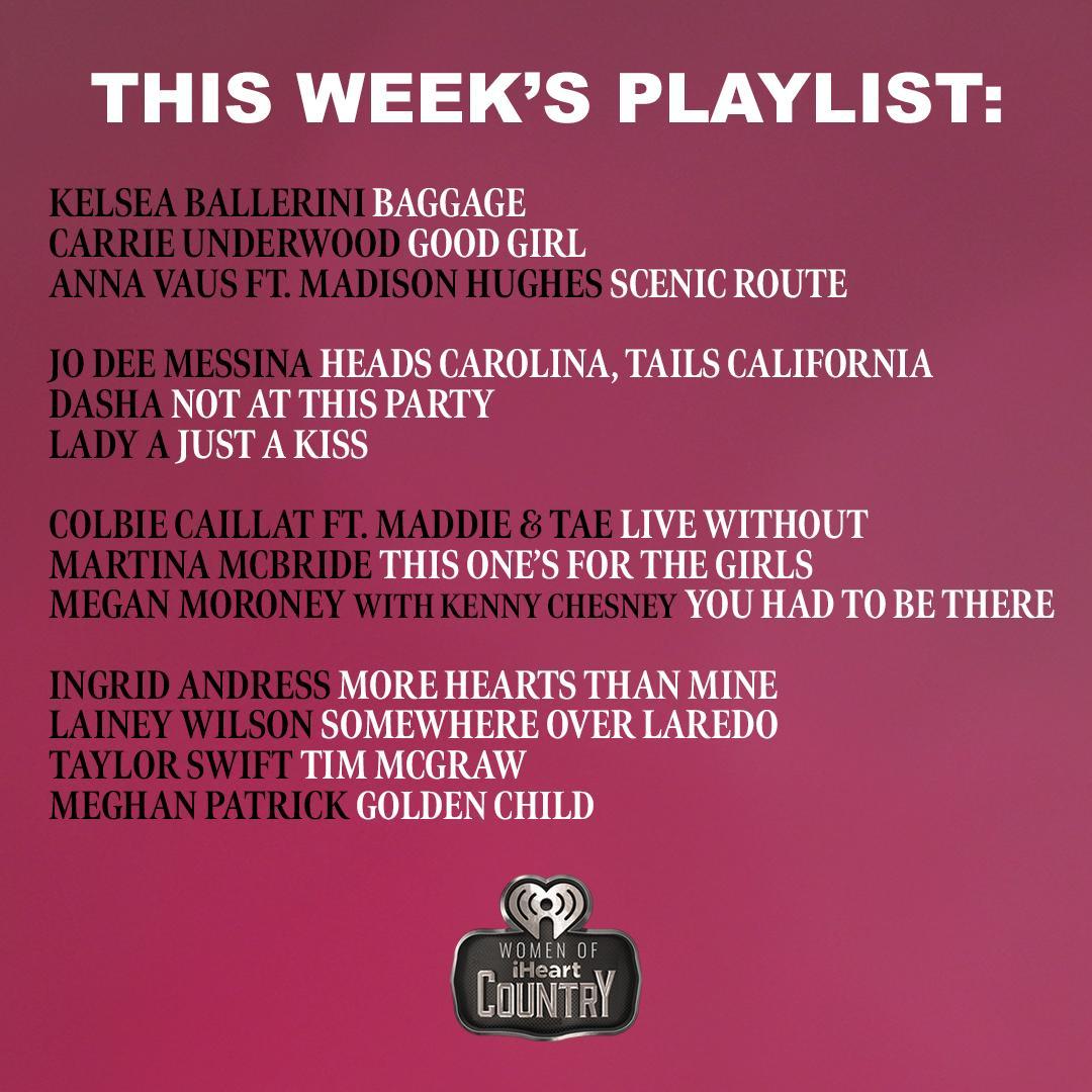 A fabulous weekend full of music with the Women of iHeartCountry! Amy Brown hosts the show with Martina McBride, Colbie Caillat, Maddie and Tae, Anna Vaus and more are on the que! 

listen live now: iheart.com/live/women-of-…