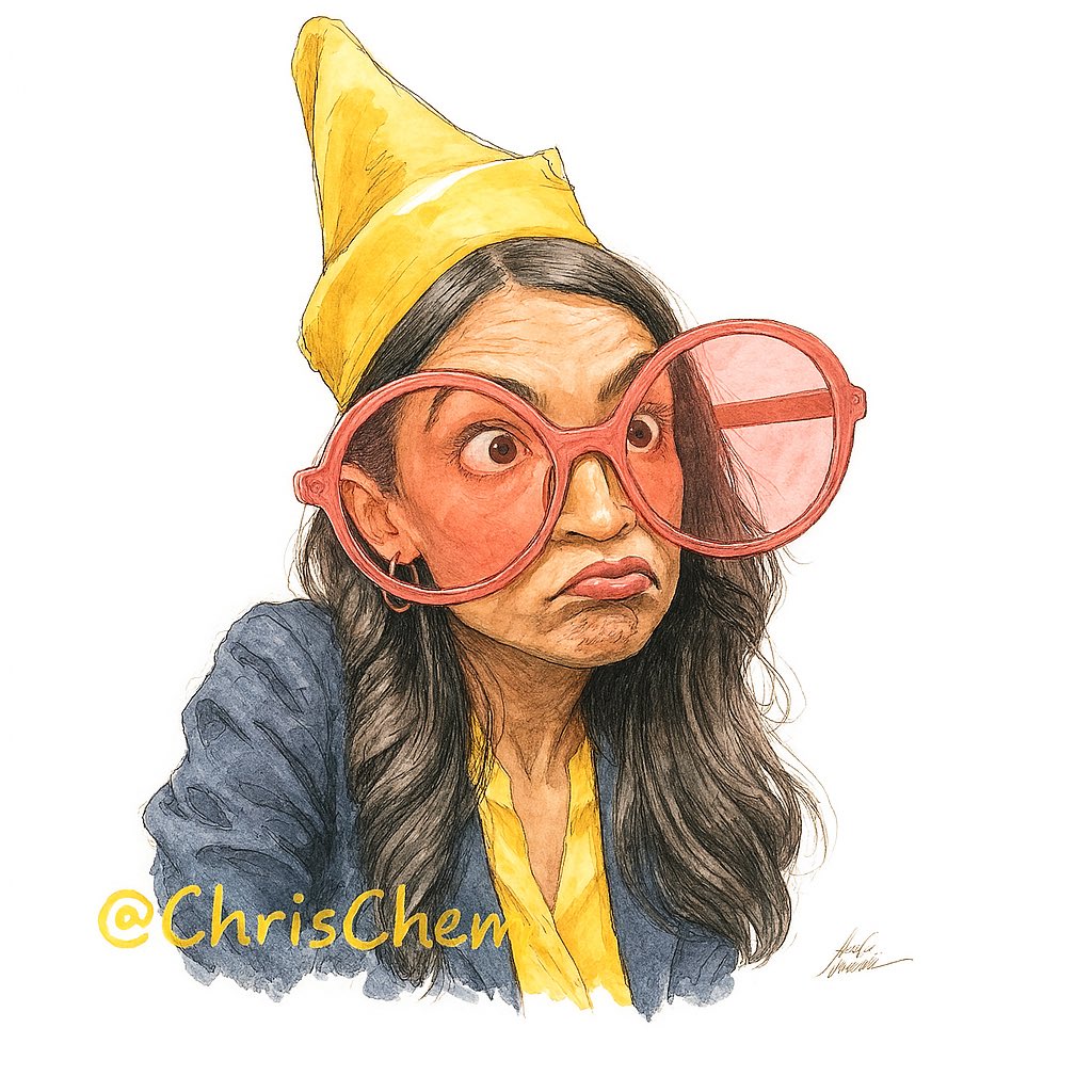 AOC in rose colored glasses