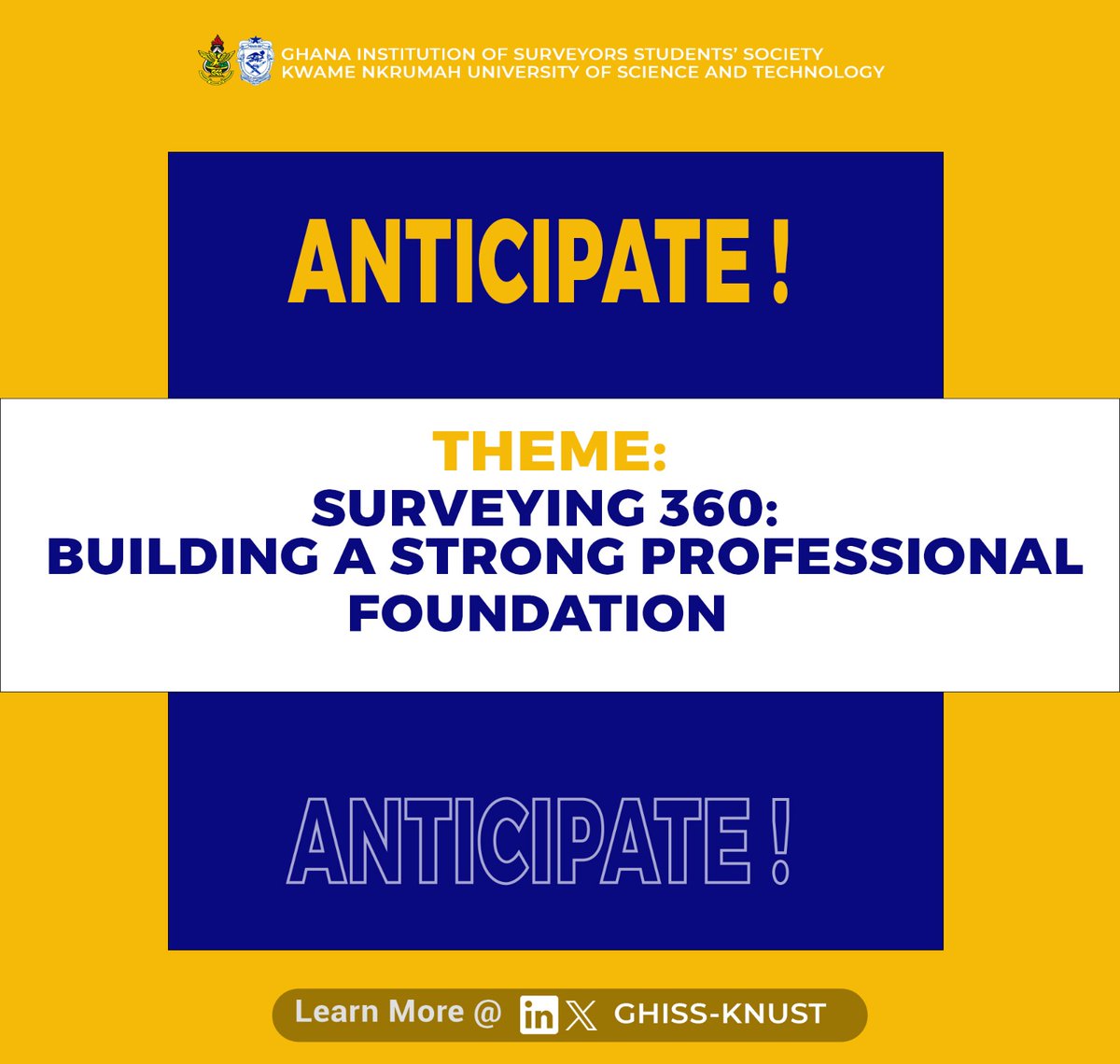 GhISSS_KNUST's tweet photo. 🔵⚪⚪🔵🔵⚪🔵⚪⚪
GHANA INSTITUTION OF SURVEYORS STUDENTS' SOCIETY🎓
-------------------------------
Did you Know??? 🤔 You asked and we answered!!!!! 😊

Upcoming Exclusive Session!!! 🎉 WE ARE SUPER EXCITED TO BRING THIS TO YOU!!!!! https://t.co/4rvfKrOsKI