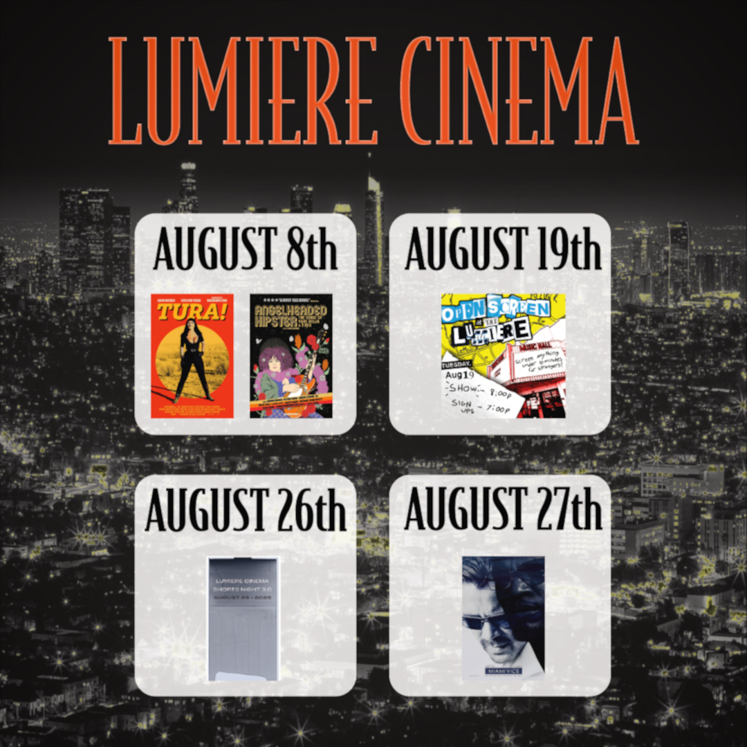 Lot of fun stuff coming at Lumiere this month:

- Two really cool docs opening Friday, one about Tura Satana and the other about Marc Bolan/T. Rex

- Two shorts nights, one open mic and one you can submit to now

- Our annual MIAMI VICE screening, tickets will be open soon