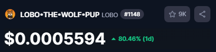 Ticker is $LOBO 🐺🧡🐙