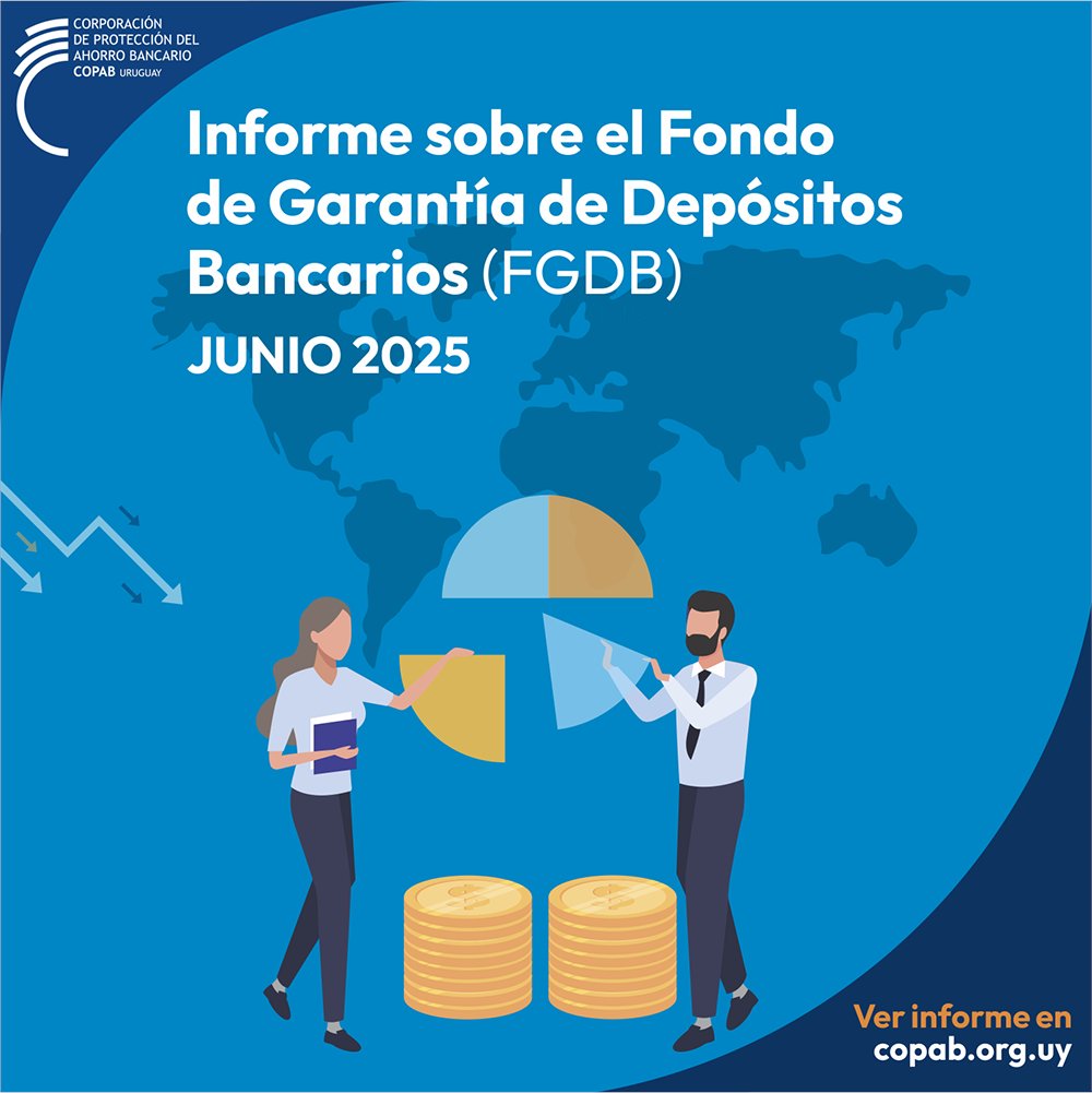 CopabUy's tweet photo. Compartimos el informe trimestral al mes de junio de 2025, que la @CopabUy realiza sobre el FGDB, inversiones y cobertura de depósitos. Ver informe >>> https://t.co/wC7S8PgYpO #COPAB #FGDB #InformeTrimestral https://t.co/pkUmfbBduR
