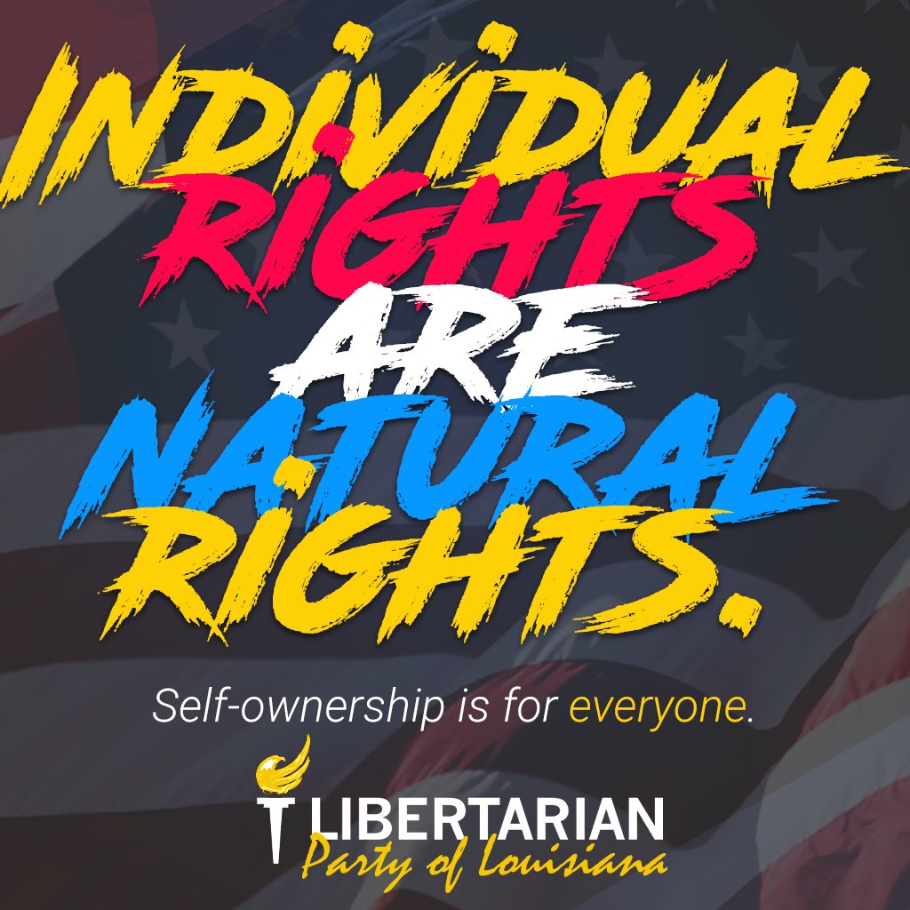 The only justifiable purpose of government is in the protection of individual liberty from the initiation of force or fraud by others.

None of us have more rights than another, and no state has more rights than any individual.

All rights are individual rights.