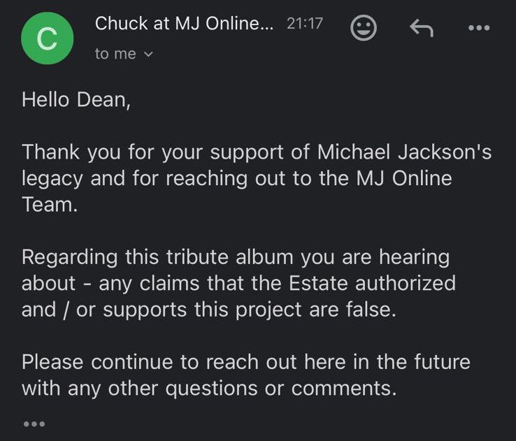 🚨 The Michael Jackson Estate says it has NOT authorised the “From Heaven” tribute album, purportedly based on scraps from Michael’s Grouse Lodge residency in Ireland.

The news comes from my good friend Dean <a href="/Mr_Floot/">Dean</a> 👇 Give him a follow!