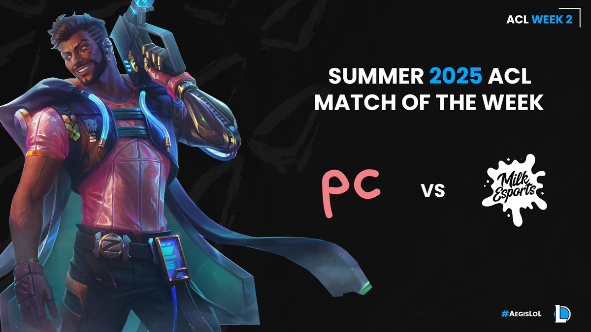 Summer 2025 ACL continues tonight with week 2! Make sure to tune in too see these two teams battle it out of the rift! 

⚔️: <a href="/papaschonccs/">PAPA’s Chonccs</a> vs. <a href="/TheMilkEsports/">Milk Esports</a> 
⏰: 8:30PM ET 
🎙️: <a href="/GordoCasts/">Gordo</a> and <a href="/TdsCasts/">Carlos Toro</a>
📹: <a href="/Kaddiee_/">Kaddie</a>
 
⬇️ LINK BELOW⬇️