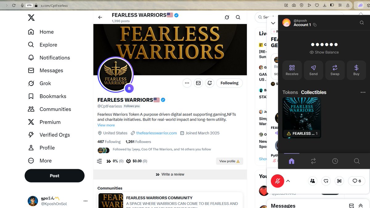 ӄρ๏ꌗん〽️ (@kposhonsol) on Twitter photo Honored to be crowned Warrior of the Week by the Fearless Warriors 🛡️🔥
Thank you for the amazing NFT gift! Grateful to be part of this strong, rewarding community.
Ready to earn yours? Join the movement 💪   
#WOTW #FearlessWarriors
<a href="/CptFearless/">FEARLESS WARRIORS🇺🇸</a>  <a href="/emmy_ak_7/">Ξϻϻy</a> Honored to be crowned Warrior of the Week by the Fearless Warriors 🛡️🔥
Thank you for the amazing NFT gift! Grateful to be part of this strong, rewarding community.
Ready to earn yours? Join the movement 💪   
#WOTW #FearlessWarriors
<a href="/CptFearless/">FEARLESS WARRIORS🇺🇸</a>  <a href="/emmy_ak_7/">Ξϻϻy</a>