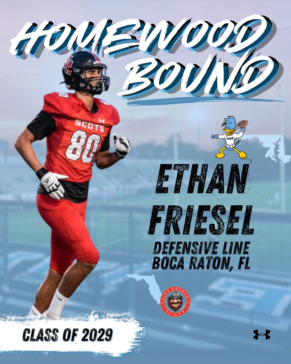 Johns Hopkins Football (@jhu_football) on Twitter photo <a href="/ZwickerNick/">Nick Zwicker</a> Welcome to Homewood!
๐ฆ: Ethan Friesel
๐: Boca Raton, FL
๐: Defensive End
โ: <a href="/ethanfriesel27/">Ethan Friesel</a>
๐บ: hudl.com/profile/196311โฆ <a href="/ZwickerNick/">Nick Zwicker</a> Welcome to Homewood!
๐ฆ: Ethan Friesel
๐: Boca Raton, FL
๐: Defensive End
โ: <a href="/ethanfriesel27/">Ethan Friesel</a>
๐บ: hudl.com/profile/196311โฆ