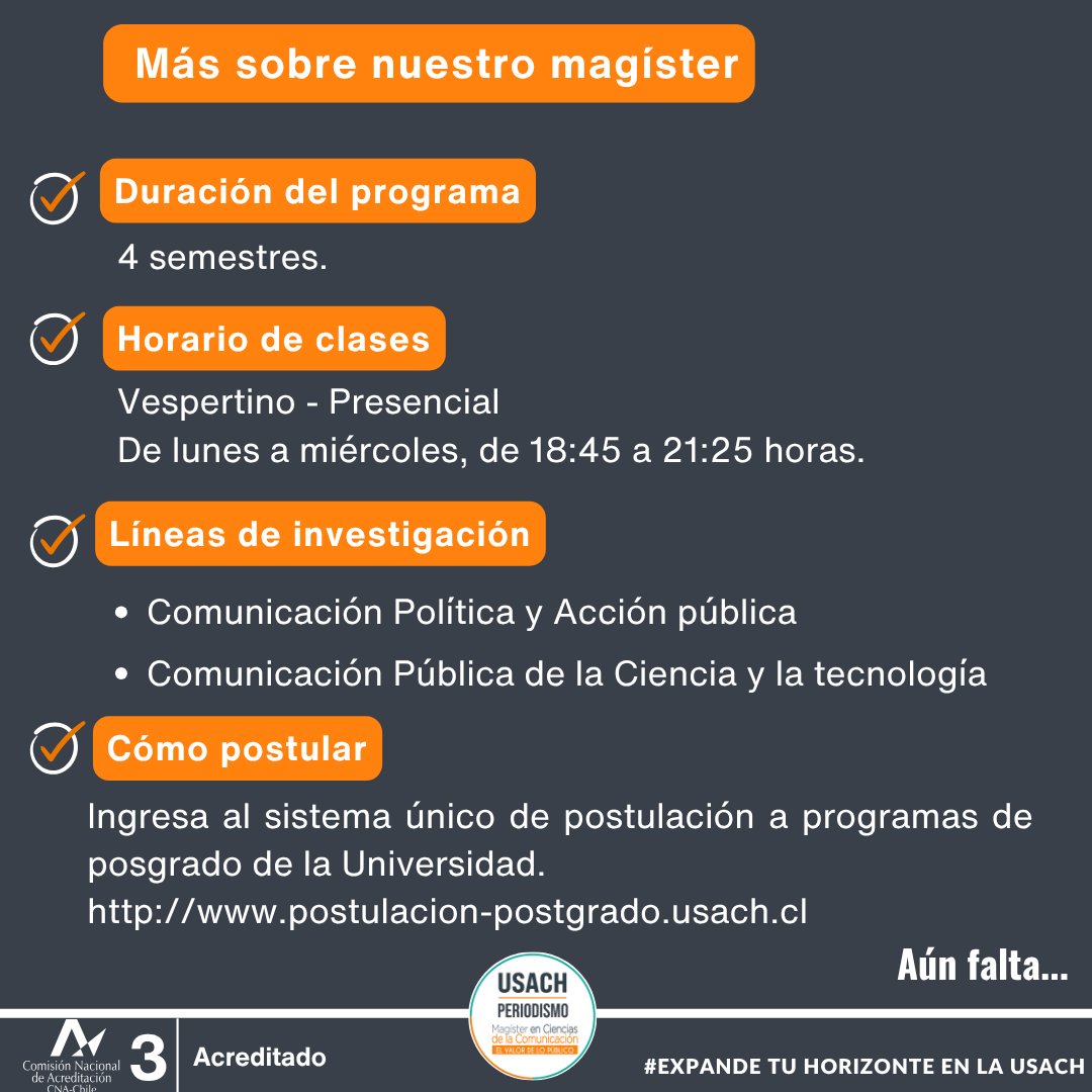 Magíster en Ciencias de la Comunicación-Usach tweet media