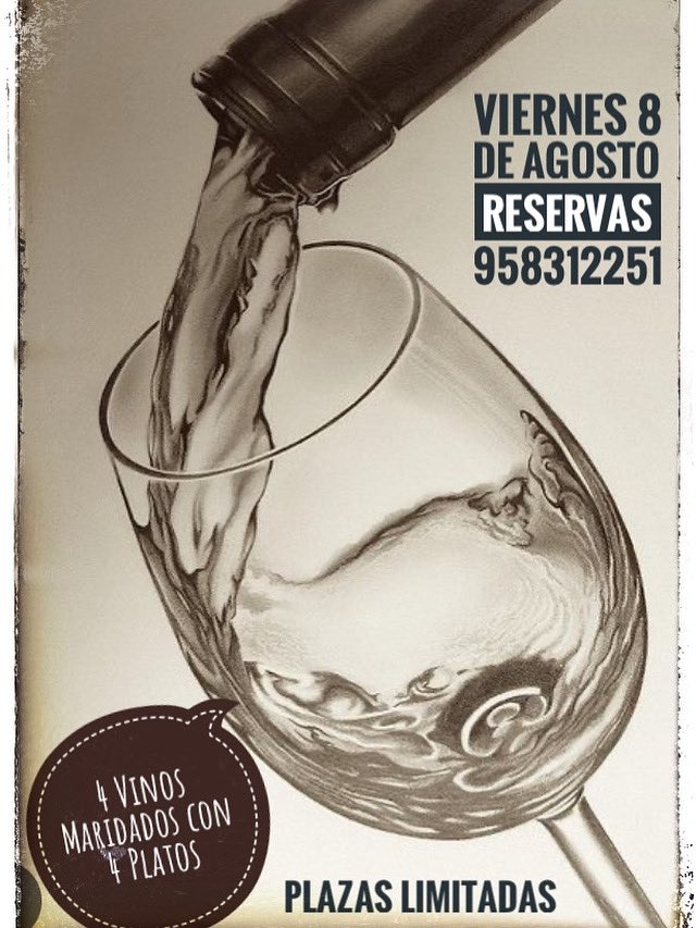 Este próximo viernes 8 de agosto no te puedes perder una nueva cata de vinos en Casa Piolas. 4  platos armonizados con 4 vinos muy chulos y originales. Reservas en el 958 312251 plazas limitadas