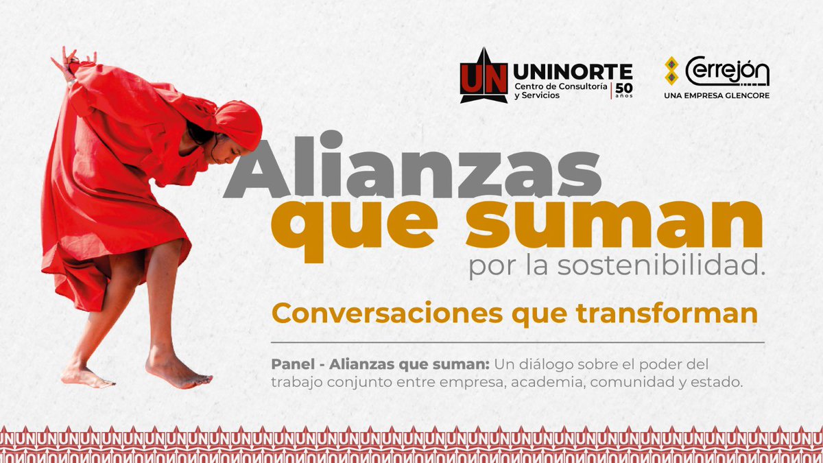 Cerrejon Colombia (@cerrejoncol) on Twitter photo 🎥 ¡Conéctate al EN VIVO!
Mañana 5 de agosto a las 4:00 p. m., acompáñanos en #AlianzasQueSuman, un espacio de <a href="/UninorteCO/">Universidad del Norte</a> para reflexionar sobre el desarrollo sostenible en La Guajira y el Caribe. 🌎💬
💛👷🏼 Desde Cerrejón compartiremos cómo las alianzas con comunidades, 🎥 ¡Conéctate al EN VIVO!
Mañana 5 de agosto a las 4:00 p. m., acompáñanos en #AlianzasQueSuman, un espacio de <a href="/UninorteCO/">Universidad del Norte</a> para reflexionar sobre el desarrollo sostenible en La Guajira y el Caribe. 🌎💬
💛👷🏼 Desde Cerrejón compartiremos cómo las alianzas con comunidades,