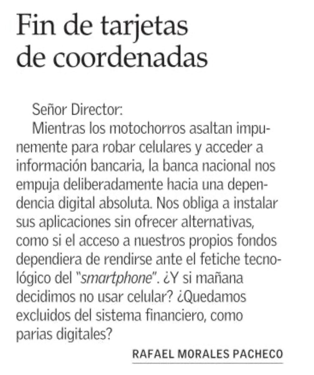 Dado que lo primero que hacen los ladrones de celulares es ver si tienes apps de pagos y dado que intentar que los bancos te devuelvan la plata robada es un parto de los montes, esta debe ser la campeona de las malas ideas.