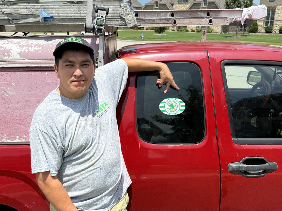 Another convert and one of the best house painters in Texas, Edwin fae Honduras.  Didn’t have the heart to tell him we sold Palma! 😂💚🍀