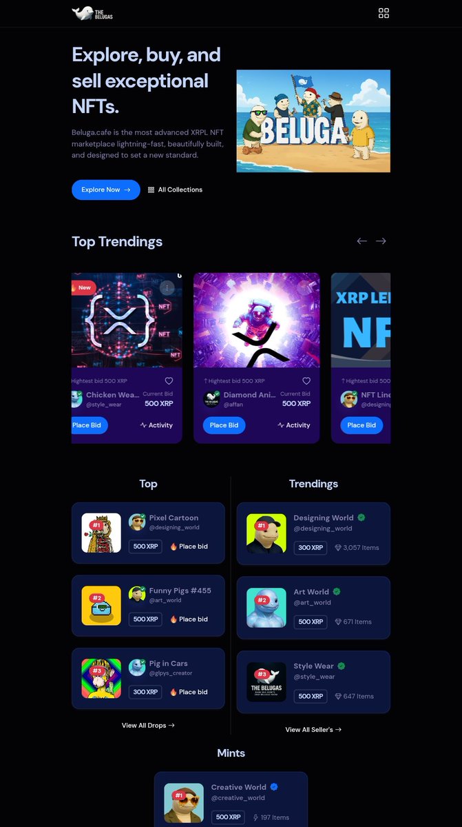 🚨🎉 HISTORIC DAY for all Beluga Holders! 🎉🚨

👉Today, the dream becomes REALITY.
Many called us rugged... some said scammers...
But as Mr. Kavna always says:
"We’re BELUGA WHALES 🐋 , not killer whales."

🔥 The Beluga Marketplace Frontend is LIVE! 🔥
Yes, we’re still