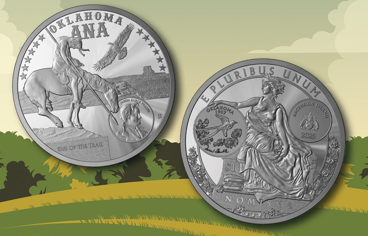 ANACoins's tweet photo. Headed to 2025 #WorldsFairOfMoney? π Visit the #MintedAssets tables 1132 & 1134 for a FREE legal tender coin! 250 coins given daily:
π
Aug. 19, 1pm start
π
Aug. 20β23, noon start
π¨ Meet designer Joel Iskowitz Aug. 21!
Details: https://t.co/Zp9Yc748GY #Numismatics #VisitOKC https://t.co/tOwIJ1fq44