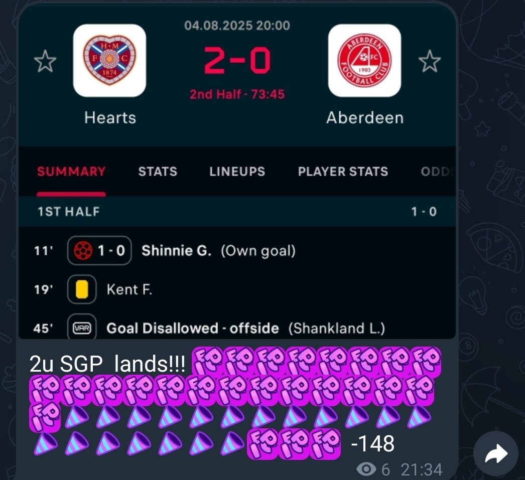 🌟🔥 WOWZA! We have NAILED the 2u SGP WIN on Hearts vs Aberdeen! Cashing in big at -148! 💰🎯

🎉 <a href="/tainobetsports/">Taino Bet</a> is blowing our minds with HALF rollover bonuses! 🚀 Don't miss out: up to 200% deposit BONUS + $100 risk-free bet! 💸💥

👉 Click, claim, and cash in NOW: