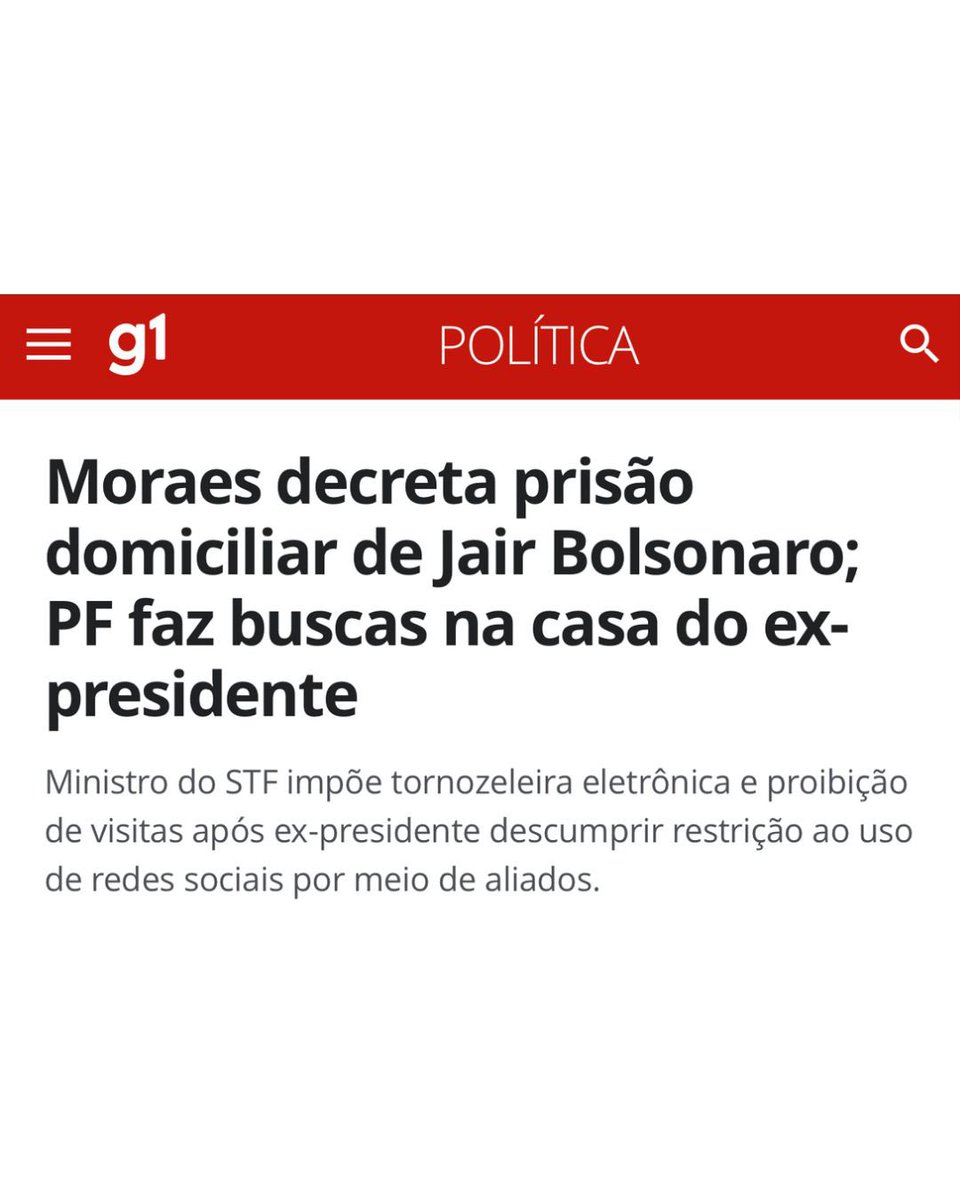 jandira_feghali's tweet image. No Brasil, ninguém está acima da lei. Jair Bolsonaro reincidiu no descumprimento de medidas cautelares e, mesmo sem estar presente, dirigiu-se aos manifestantes reunidos em Copacabana no ato golpista de domingo. Agora ficará em prisão domiciliar enquanto aguarda o julgamento de…