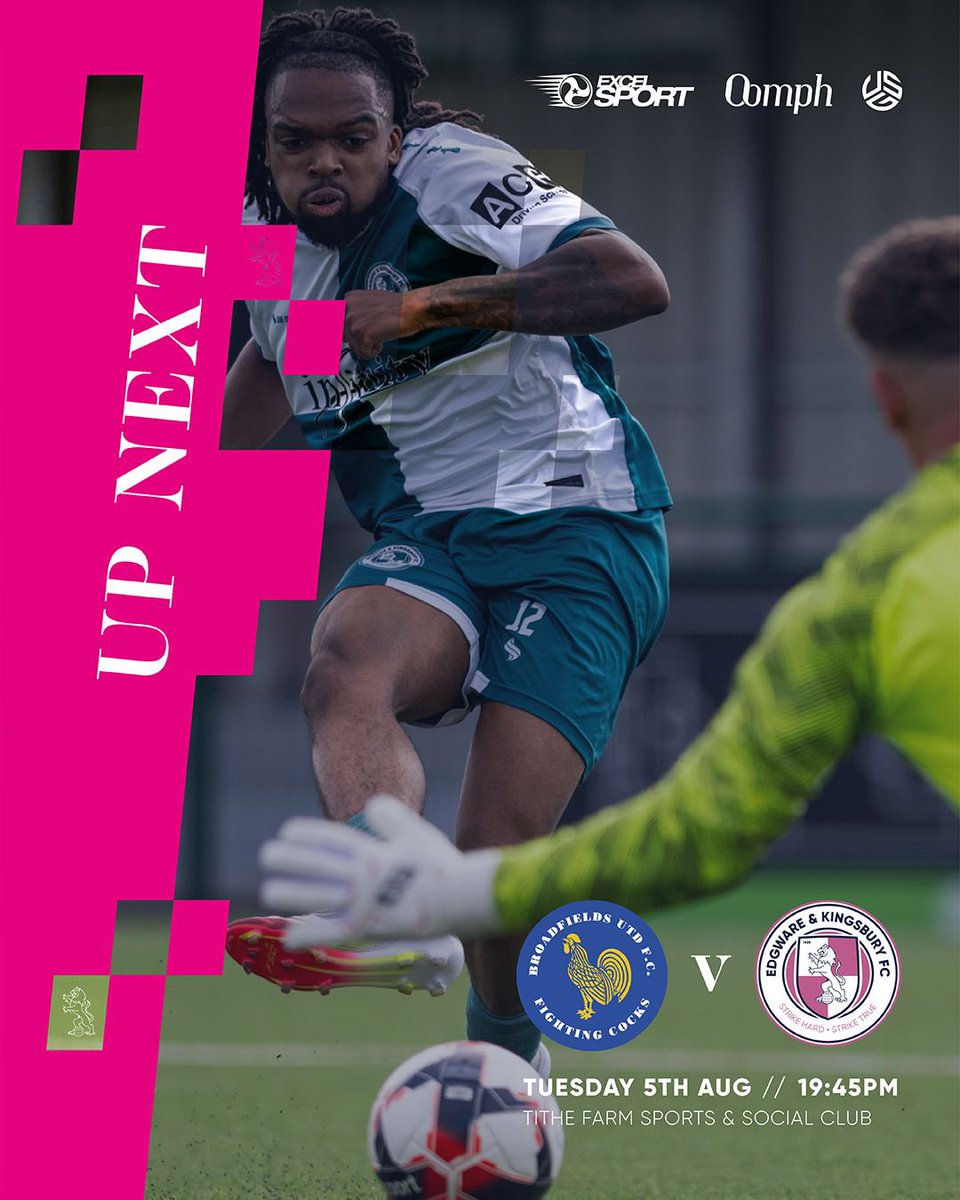 Edgware & Kingsbury Football Club (@e_k_fc) on Twitter photo ↗️ Up Next
#TheWares look to continue the great form they showed on Saturday, as the team travels away to Broadfields Utd.
🗓️ Tue 5th August
🏟️ Tithe Farm
🆚 <a href="/BroadfieldsUtd/">Broadfields United</a>
⚽️ 19:45 kick off
🚙 Safe travels…
#UpTheWares ↗️ Up Next
#TheWares look to continue the great form they showed on Saturday, as the team travels away to Broadfields Utd.
🗓️ Tue 5th August
🏟️ Tithe Farm
🆚 <a href="/BroadfieldsUtd/">Broadfields United</a>
⚽️ 19:45 kick off
🚙 Safe travels…
#UpTheWares