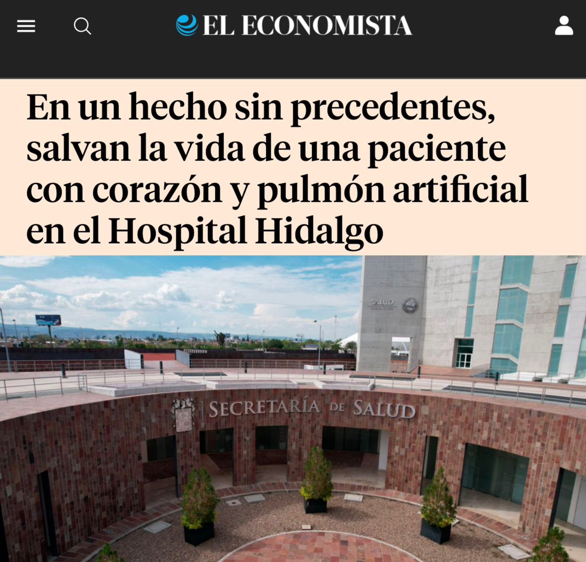 Con tecnologia de punta en el sector salud, por primera vez se salva la vida a pacientes con órganos artificiales demostrando porque el Hospital Hidalgo es de los mejores a nivel nacional. El estado invierte de manera estratégica en la salud de nuestras familias. 
<a href="/TereJimenezE/">Tere Jiménez</a>