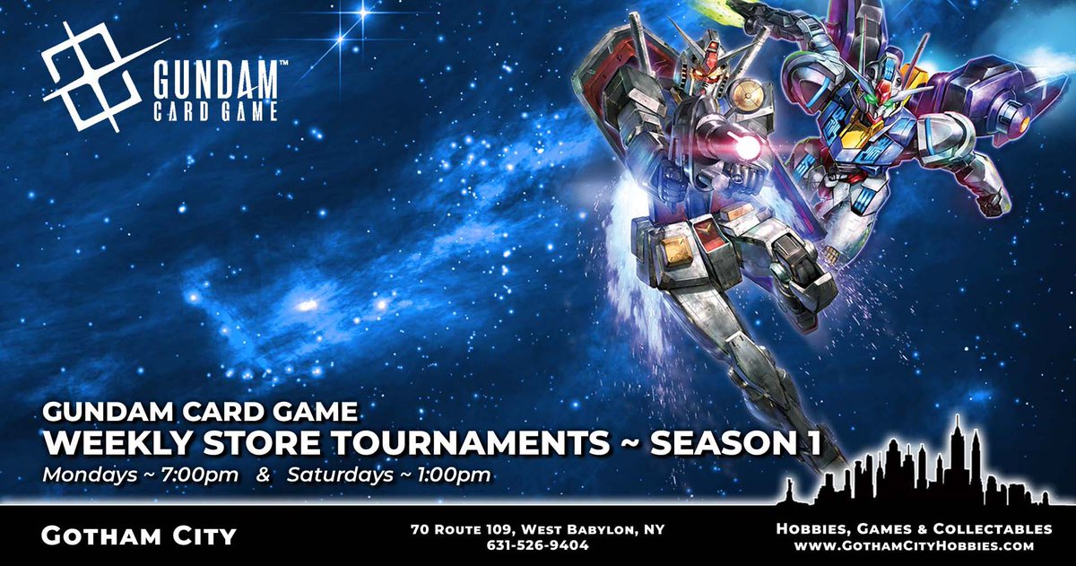 Attention Gundam TCG Players.
Gundam TONIGHT at 7pm. There is an error in the Bandai system has it listed for tomorrow, ignore comedown tonight.