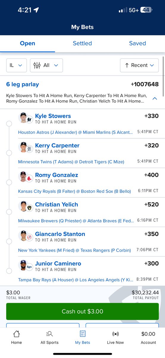 I feel like this the one. Inspired by what I’ve been seeing and what just feels right today.  

#mlb #fanduel #SportsBettingX