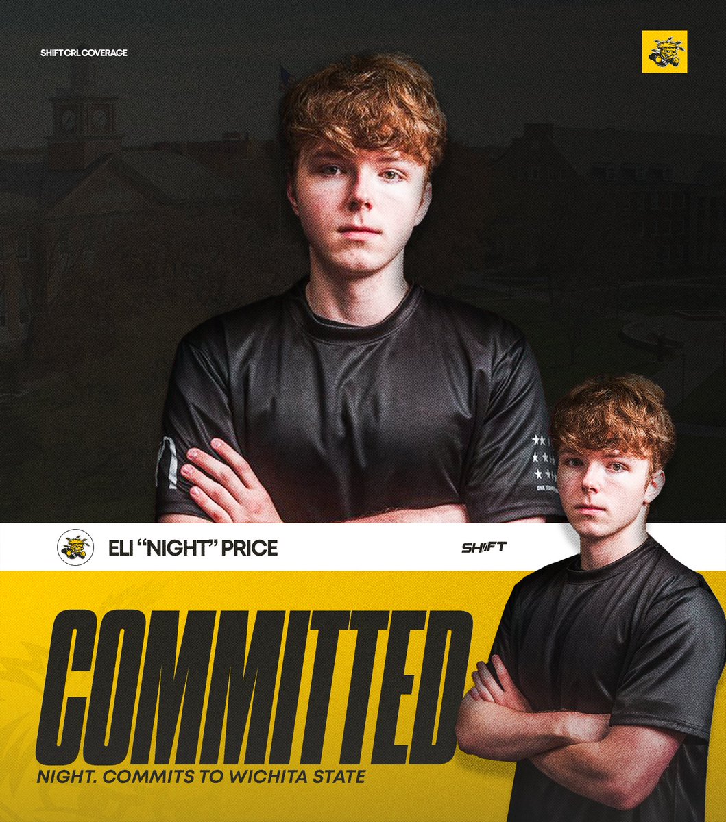 ShiftRLE's tweet image. The Kansas kid comes home.

@Night_EP commits to Wichita State as the Shockers look to bolster their lineup for the #CRL Fall 2025 season!

@EsportsWSU